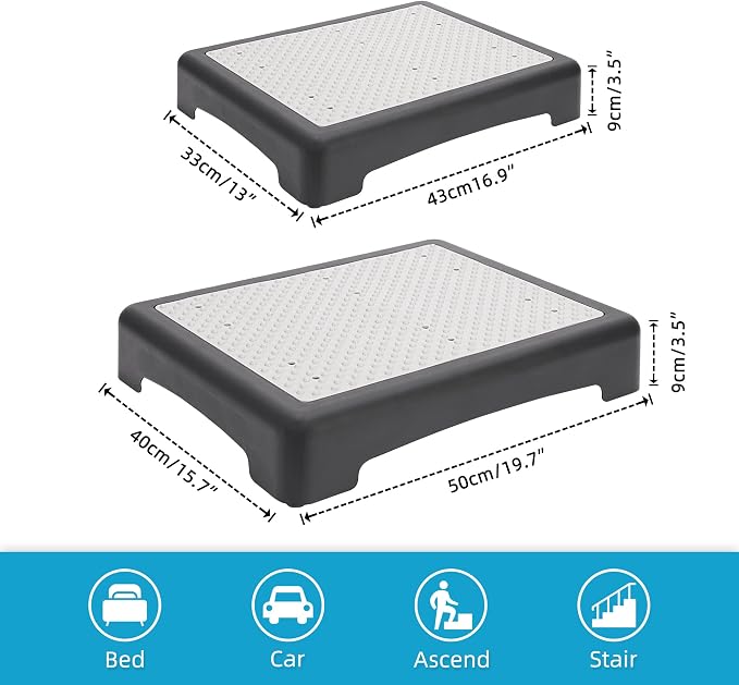 Wefaner Outdoor Step Stool for Adults Mobility Step Non-Slip Safety Bed Step for Elderly Senior for high Bed