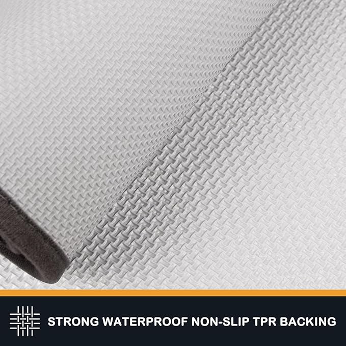PURRUGS Dirt Trapping Door Mat 24" x 59", Non-Skid/Slip Machine Washable Microfiber Entrance Rug, Shoes Scraper, Dog Doormat, Super Absorbent Floor Mat for Muddy Wet Shoes and Paws, Charcoal