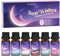 Soulorigin Essential Oil Blends, Essential Oils for Diffusers for Home, Best-Wishes Kit Scent Diffuser Oil, Use for Soap Candle Making- Sleep, Happy, Breathe, Inspire, Relax, Focus On