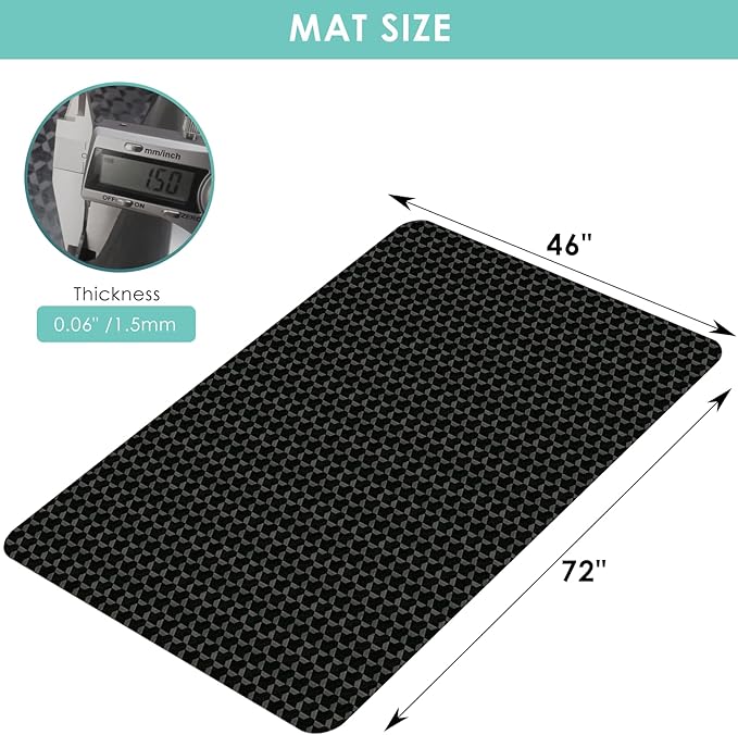 Vicwe Office Chair Mat for Hardwood Floor, 72" x 46" Large Office Chair Mats, Gaming Chair Mat for Hardwood, Easy Glide for Chairs, Multi-Purpose Floor Protector Desk Chair Mat for Home Office