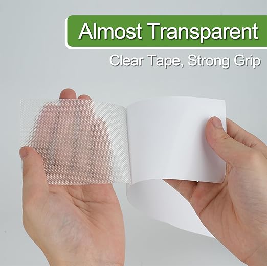 LLPT Grip Tape 8" x 16.5 Ft Clear Heavy Duty Anti Slip Tape for House Stairs Ladders Waterproof Indoor Non Slip Traction Strips for Bathroom Floor Steps Staircase Tread (ASC850PEVA)