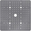 ZOESOE Square Shower Mat Non Slip: 27 x 27 Inches Large Shower Mats for Inside Shower, Soft TPE Shower Floor Mat with Suction Cups and Drain Holes, Machine Washable