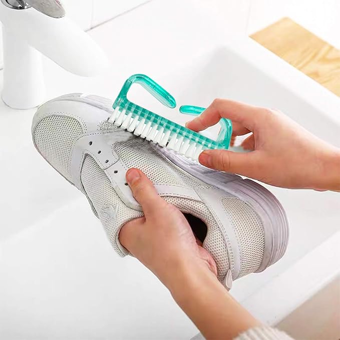 6 Pack Handle Grip Nail Cleaning Brush, Fingernail Brush Cleaner Scrub Brush Kit for Toes Shower and Women & Men & Pets (Color a)