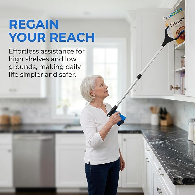 TOPZEA 3 Pack Grabber Reacher Tool for Elderly, 32 Inch Foldable Trash Pick Up Stick Grabbers Picker Upper, Long Claw Grabber Pickup Tool for Garbage, Mobility Aid Reaching Assist Tool, Garden Gripper