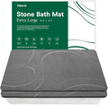 XMarrat Large Stone Bath Mat 2 Pack, 31.5'' x 19.7'' Super Absorbent Diatomaceous Earth Bath Mat Large, Quick Drying Non-Slip Diatomite Stone Bath Mats for Bathroom, Easy to Clean