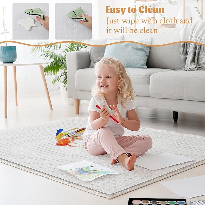 KMAT Office Chair Mat for Carpet, Computer Desk Mat,Clear Desk Chair Mat for Home Rolling Chair,Heavy Duty Floor Protector for Office-Easy to Clean,Anti-Slip-45 x53 Rectangular