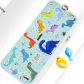 Bath Tub Shower Mat Non Slip Kids Bathtub Mat Anti Slip Baby Bath Mat for Tub 40 x 16 Inch Extra Long Toddler Bath Mat with Suction Cups and Drain Holes for Bathroom Floor,Machine Washable,Dinosaurs
