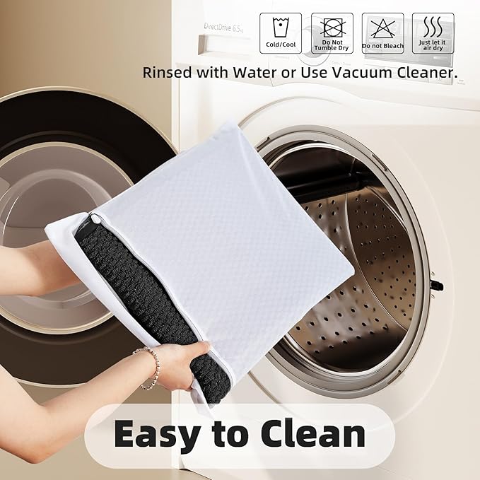 TYUU Black Large Bathroom Rugs Non Slip Washable Bath Rugs Super Absorbent Bathroom Rug Thin Quick Dry Low Pile Bath Mats, Black 36''x48''