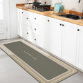 Bath mat Rubber Bathroom Mat-Quick Dry Absorbent Rug Non-Slip Thin Bathroom Rug Instant Dry Magic Bath mats for Bathroom Floor Mat in Front of Bathtub, Sink, Beige, 17x47in