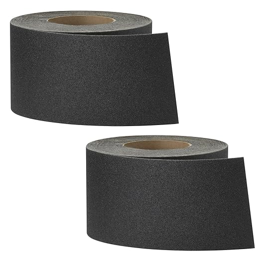 3M Safety-Walk Heavy Duty Anti Slip Tape, 4 in x 60 ft, Black Slip-Resistant Tread for Stairs, Steps, Ladders - Adheres Without Wrinkling, Curling or Lifting, Easy Application, 2-Pack