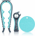 Jar Opener 3-Piece Set for Seniors with Arthritis, Multi-Function Can and Bottle Opener for Weak Hands, Ergonomic Non-Slip Kitchen Tool Set, Easy-to-Use, Thoughtful Gift for Elderly