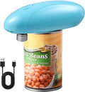 Can Opener Electric - Upgraded One-Touch Automatic, Smooth Edge, USB-C Rechargeable, Perfect for Seniors (Blue)