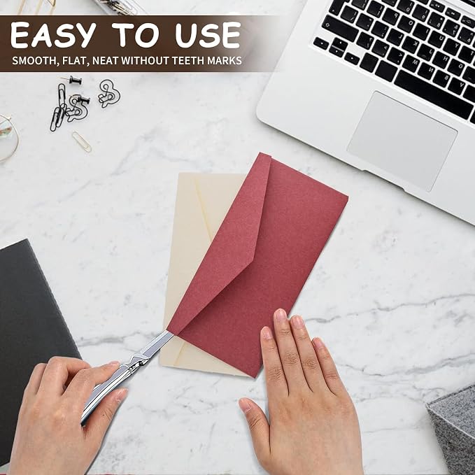 Letter Opener, Premium Envelope Opener Knife, Metal Office Letter Opener Envelope Slitter, Ergonomic Grip Handle Paper Cutting Tool for School Office Home Supplies