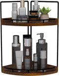 Dorhors 2-Tier Bathroom Counter Organizer,Vanity Counter Corner Shelf, Skincare, Wood Countertop Bathroom Storage and Organization for Kitchen (Dark Red)