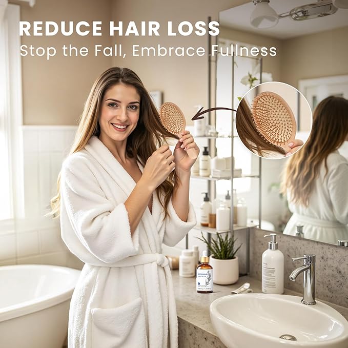 HIQILI Rosemary Essential Oil, Add to Shampoo & Conditioner, 100% Pure & Natural - 1 FI Oz