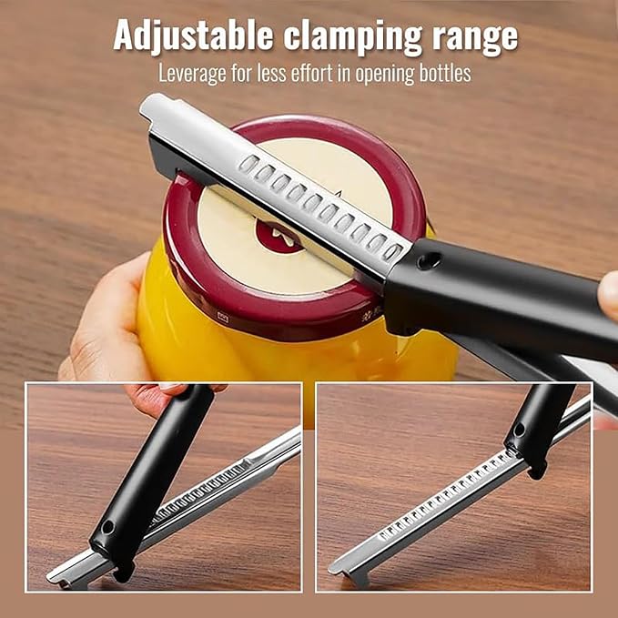 2 in 1 Adjustable Jar Opener, 2024 New Adjustable Jar Opener for Weak Hands Multi-function Can Opener Manual Lid Gripper Opener and Bottle Opener Tool for Home Kitchen Gadgets (2Pcs)