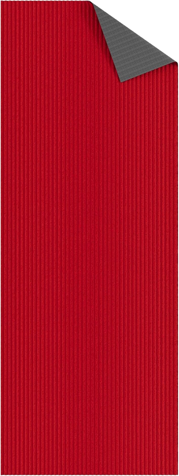 Ottomanson Mud Mat 2'7" x 3' Entryway Rug - Non-Slip Scraper Doormat for Muddy Paws, Dirt Trapping Indoor/Outdoor Mat for High-Traffic Areas, Kitchen, Garage, Patio, Red