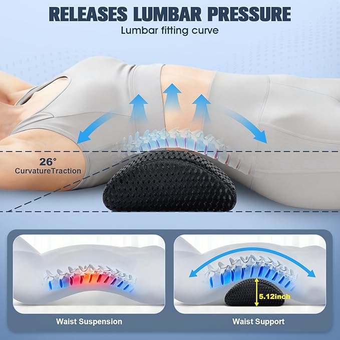 Lumbar Support Pillow,Ergonomic Memory Foam lumbar pillow for chair and Bed ,lower back support pillow for couch,Lower Back Pain Relief and Spine Support,lower Back Pillow for Chair,Car Seat Couch