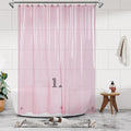 Barossa Design Clear Pink Long Shower Curtain Liner 78" Height - 3 Magnets & Waterproof Lightweight PEVA Shower Liner for Bath Tub, PVC Free, Metal Grommets, Clear Pink, 72x78