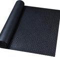 Anti-Slip Rubber Diamond Floor Mat - Durable, Non-Skid, Waterproof Floor Protection for Home, Gym, Garage, and Vehicles - 2.5 mm x 4 ft x 6 ft Rolls - Black (4x15 FT)