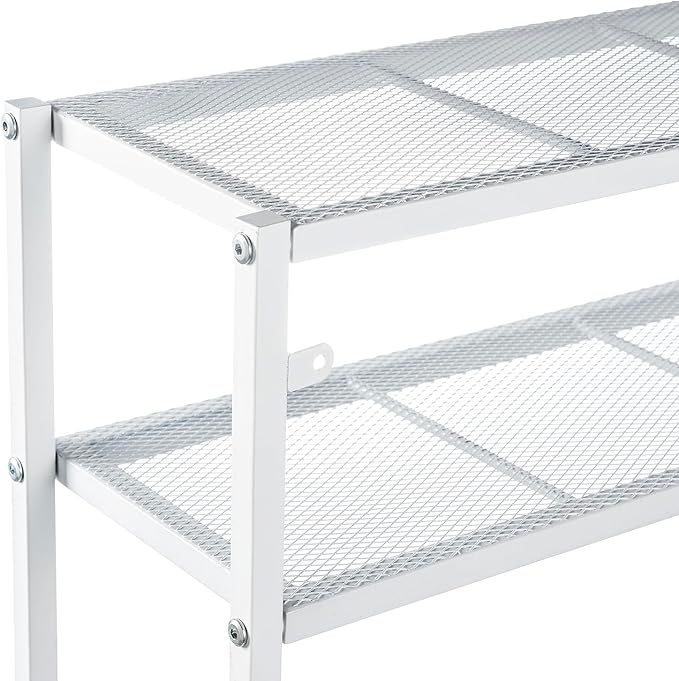 MyGift Over The Toilet Storage, 2-Tier Over Toilet Bathroom Organizer with Removable Magazine Holder Basket, Fit Most Toilets, Space-Saving, Easy Assembly, White