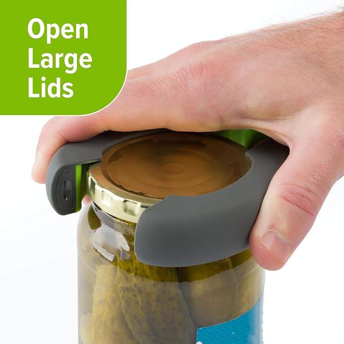 6-in-1 Multi Kitchen Opener - Stainless Steel Multi-Use Tool for Opening Bottles, Cans, Jars, Caps, Compact Design