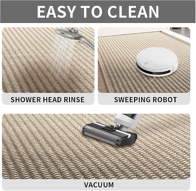 Indoor Doormat, 24" x 40", Double-Tone Beige, Non-Slip Backing Protection,Low Profile Front Doormat, Front Door Mat Entrance, Entryway, Exquisite Lock Edge, Kitchen mats