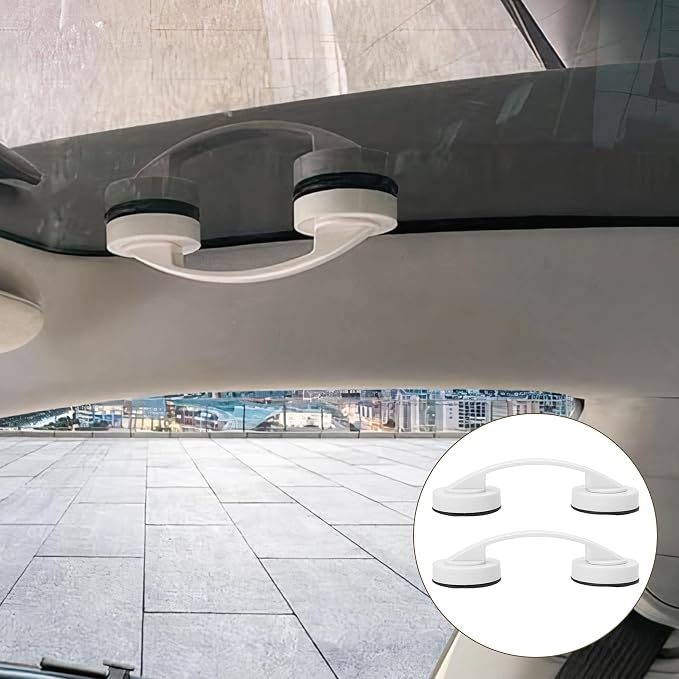 Vehicle Roof Handle Armrest Safety Grab Interior Assist Accessory with Strong Suction Cup Compatible with Tesla Model 3, Model Y, Model X, Model S – Universal Car Gadget (2PCS)