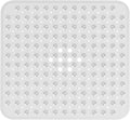 AmazerBath Shower Mat Non Slip 21 x 21 Inches, Square Shower Mat with Suction Cups and Drain Holes, Shower Stall Mat Machine Washable (Clear)