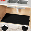 Under Sink Mat, 14"x22" Under Sink Mats for Kitchen, Silicone Waterproof Under Sink Liner, Sink Cabinet Organizer Tray with Drain Hole