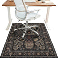 48"x72" Office Chair Mat for Hardwood Tile Floor, Under Desk Carpet Protector for Rolling Computer Chair Mat, Machine Washable Area Rug, Anti-Slip 1/5" Thick Low Pile Thin Vinyl Floor Mat, Charcoal
