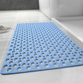 Casa and Beyond Shower Mat, Non Slip Bath Mat and Shower Mat with Suction Cups and Drain Holes, Easy to Clean Soft Machine (Blue,20.9" x 20.9" (Rectangular))