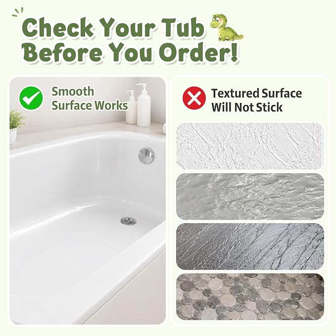 XIYUNTE Baby Bath Mat for Tub Non Slip Kids, BPA Free Extra Long Bathtub Mat 40x16 with Drain Holes and 200 Suction Cups, Non Toxic Machine Washable Toddler Bath Mat, Eco-Friendly Certified