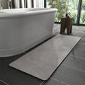 MontVoo -Bath Mat Rug-Rubber Backing Non Slip Quick Dry Absorbent Thin Bathroom Rugs Fit Under Door-Faux Suede Surface Bathroom Floor Mats-Shower Rug for in Front of Bathtub Shower Gray 24"X70"