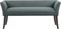 Madison Park Accent Bench, Upholstered with Nailhead Trim, & Padded Seat Entryway Bench Small, End of Bed Bench with Back, 49.5" W x 19.25" D x 23" H, Slate Blue