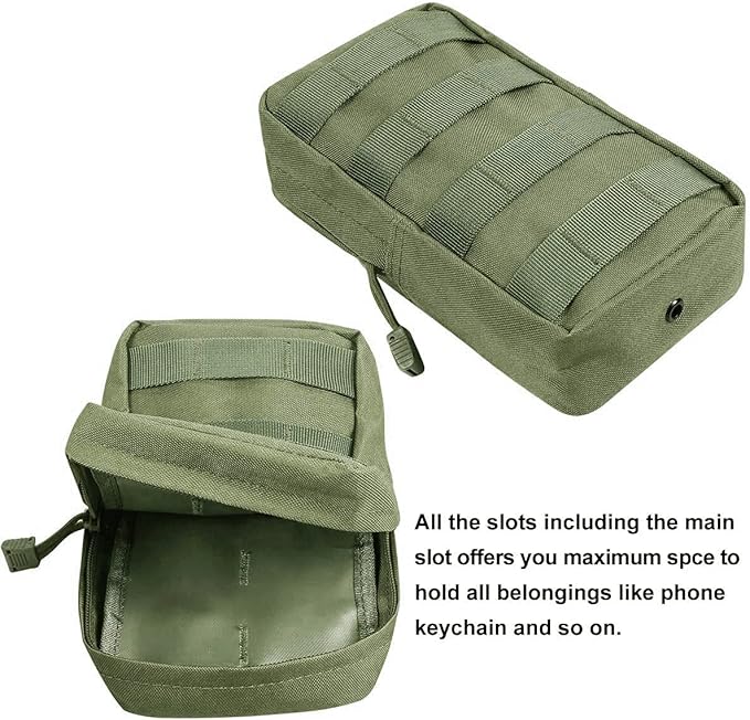 4-Pack Molle Pouch Tactical Molle Pouches Compact Utility EDC Waist Bag Pack