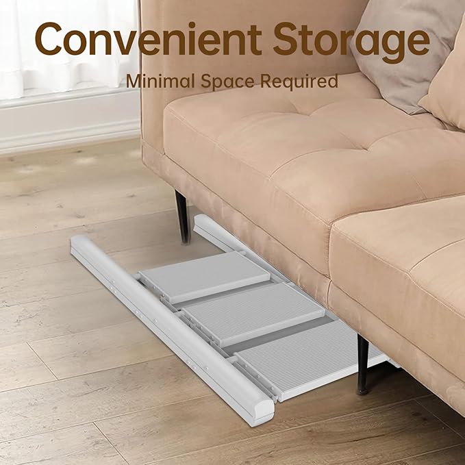 Aluminium 3 Step Ladder Folding Stool-330lb Capacity Ladders with Anti-Slip Wide Pedal Portable Kids/Adults, Lightweight Ladder, Portable Multi-use Scene for Home/Kitchen/Office/Garden/Yard