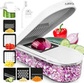 Fullstar Core Vegetable Chopper - Chop and Slice Lid - Food Chopper with Container, Veggie Chopper, Fruit Slicer, Onion Dicer - Meal Prep Essential - Kitchen Gadgets and Gifts (6-in-1, Full White)