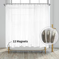 Barossa Design Clawfoot Tub Shower Curtain Liner with 12 Magnets - 180" W x 60" H Short PEVA Shower Curtain Wrap Around for Bathroom, Waterproof PVC Free & Metal Grommets - Frosted, 180x60