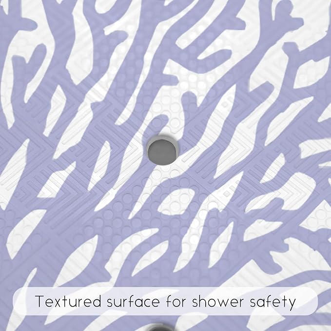 Bathtub Mat Non Slip, Square Bath tub Mat Shower Floor Mat with Suction Cups for Adults Kids Elderly 21 X 21 Inch