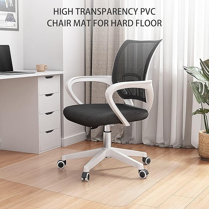 Large Office Chair Mat for Hard Floors - 59''x47'',Heavy Duty Clear Wood/Tile Floor Protector PVC Transparent by SHAREWIN