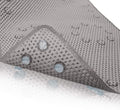 Shower and Bath Mat,Non-Slip Machine Washable and Extra Large Bathtub Mats with Drain Holes and Suction Cups Soft Foam Tub Mats-36” X 17”,Grey