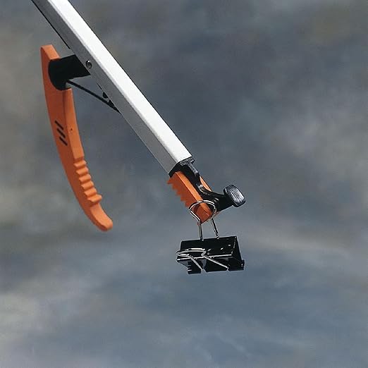Sammons Preston Easireach II Reacher, Compact 15" Ergonomic Reaching Aid with Magnet, Portable 4.9 oz. Magnetic Grabber Tool & Reaching Claw, Aluminum Trash Pickup, Lightbulb Remover, & Garden Nabber