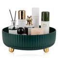 Anyoifax Makeup Perfume Organizer Tray 360 Degree Rotating Lazy Susan Skincare Lotion Organizer Spinning Cosmetics Storage for Dresser, Vanity, Bathroom Countertop, Large Teal Green
