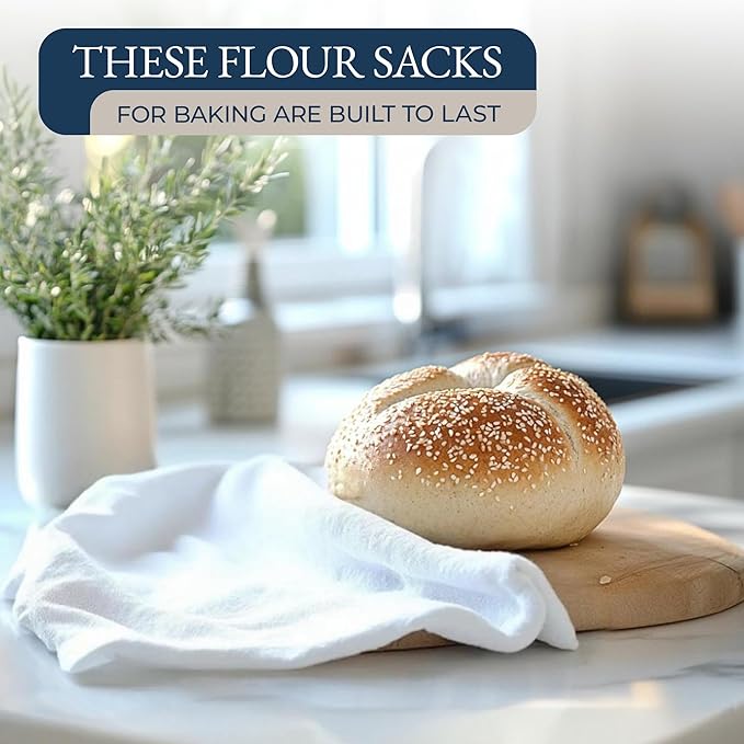 LANE LINEN 20 Piece Kitchen Linen Set - Soft Absorbent Cotton Dish Towels, Reusable Terry Dish Cloths, Flour Sack Towels for Baking, Quilted Oven Mitts & Pot Holders for Everyday Cooking - Beige