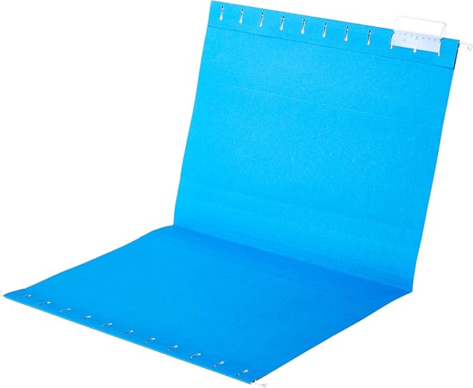 Amazon Basics Hanging File Folders with Adjustable Tabs, Sturdy Expandable Document Organizer, Letter Size, Assorted Colors, 25-Pack