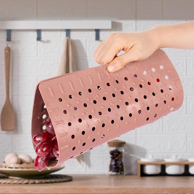 WILLKOMMEN Kitchen Sink Mat, 12" x 10" Rectangular Sink Protector Pad, Fast-Draining Grid Design Liner, Dish Drying Mat , 2 Pack Pink