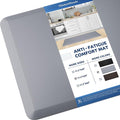 KitchenClouds Kitchen Mat Cushioned Anti Fatigue Kitchen Rug 17.3"x39" Water Resistant Non Slip Kitchen Rugs and Mats Standing Desk Mat Comfort Floor Mats for Kitchen House Sink Office (Grey)