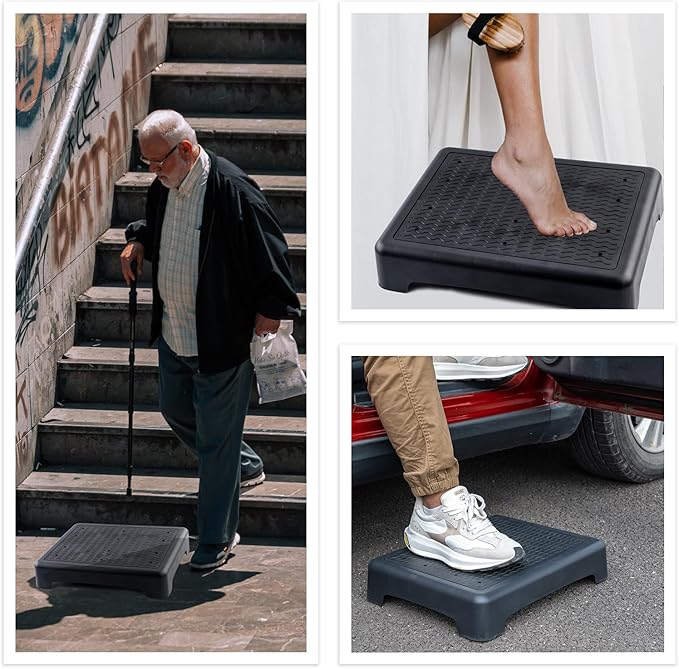 wefaner Mobility Step Stool for Adults Half Seps for Stairs for Seniors,Platform Step Safety Step Non-Slip Indoor and Outdoor