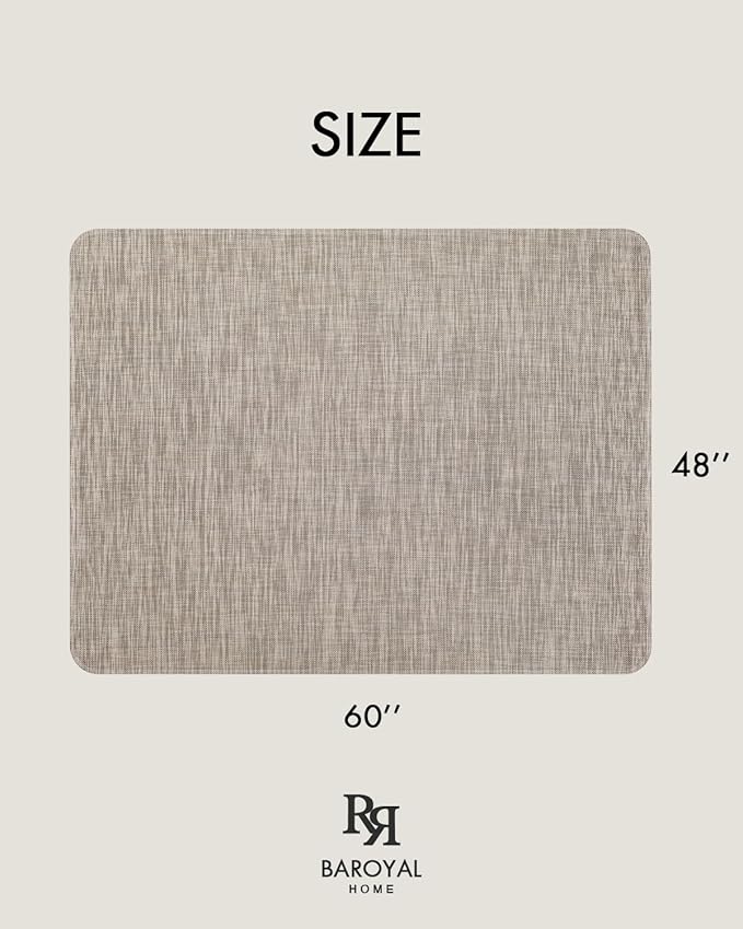BARoyal Office Chair Mat for Hardwood Floor Under Desk Computer Rolling Chair Mat for Wood/Tile Floor Non-Slip Heavy Duty Desk Rug PVC Plastic Hard Floor Protector 46"x 60" (Soapstone)